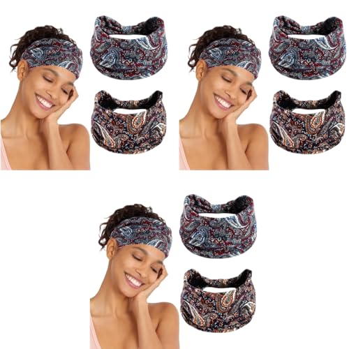MAYCREATE® 6PCS Fashion Sport Headbands for Women Moisture Wicking Stretchy Pre Tie Running Hairbands Quick Drying Boho Stylish Bands Yoga Jogging MAYCREATE® 6PCS Fashion Sport Headbands for Women Moisture Wicking Stretchy Pre Tie Running Hairbands Quick Drying Boho Stylish Bands Yoga Jogging